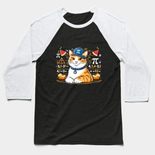 Cat Pi Day Funny Math Baseball T-Shirt